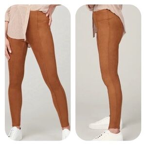 SPANX  Faux Suede Leggings in Rich Caramel Size Medium